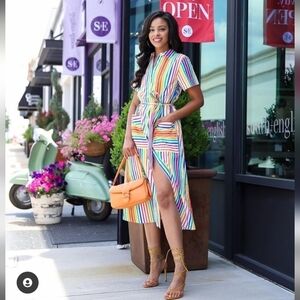 Colorful striped dress Christopher John  Rogers x Target